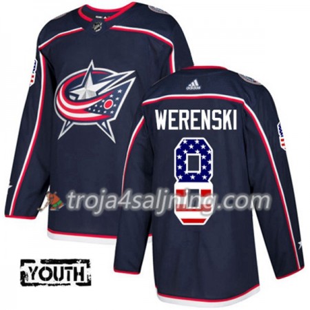 Blue Jackets tröja Zach Werenski 8 Adidas 2017-2018 Marinblå USA Flag Fashion Authentic - NHL Tröjor Barn Blue Jackets tröja Zach Werenski 8 Adidas 2017-2018 Marinblå USA Flag Fashion Authentic - NHL Tröjor Barn